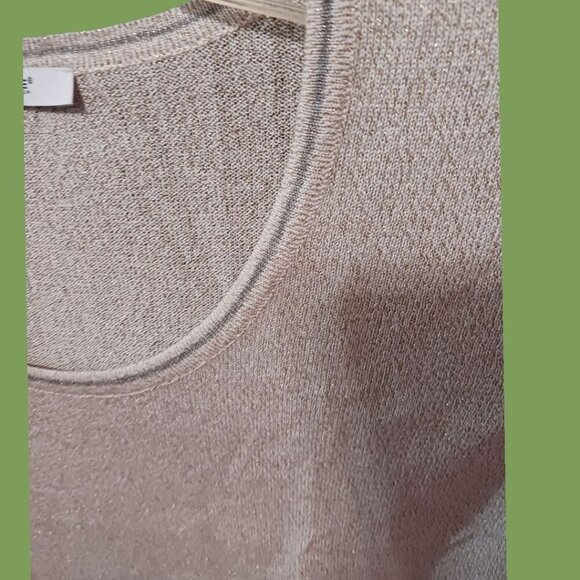 Pure By Lucia Sleeveless Top with Subtle Shimmer gold Gold Size 10 - Picture 9 of 13